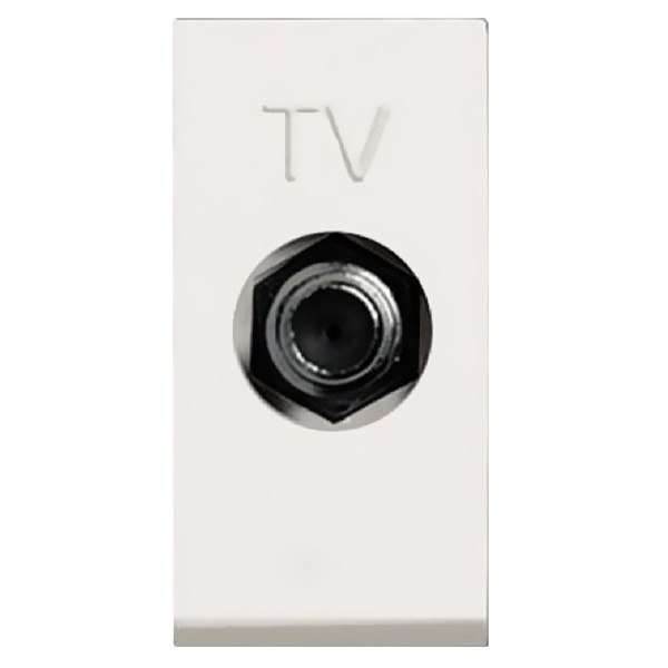 Розетка TV простая 1 модуль ABB Zenit, альпийский белый (N2150.7 BL)