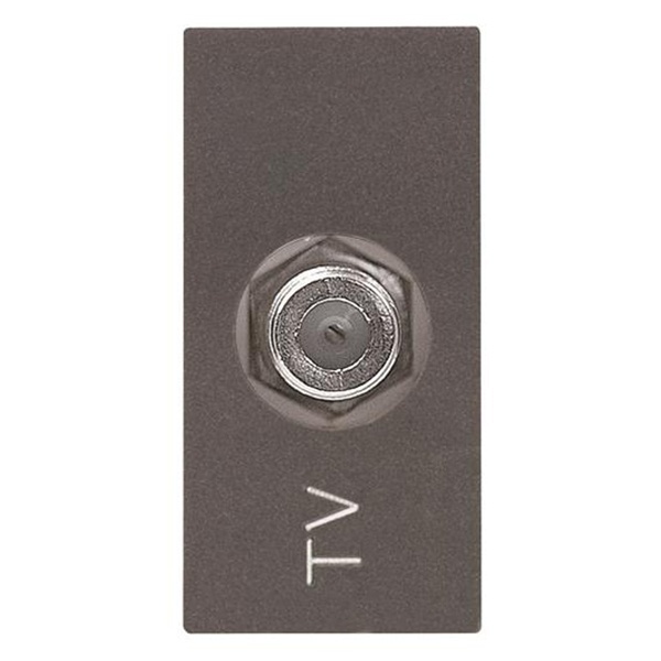 Розетка TV F-тип 1 модуль механизм ABB Zenit, антрацит (N2150 AN)