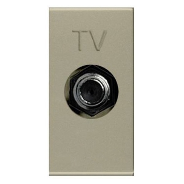 Розетка TV F-тип 1 модуль механизм ABB Zenit, шампань (N2150 CV)