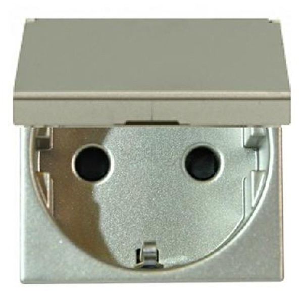 Розетка 220В с/з, с крышкой со шторками, 16А / 250В ABB Zenit, шампань (N2288.1 CV)