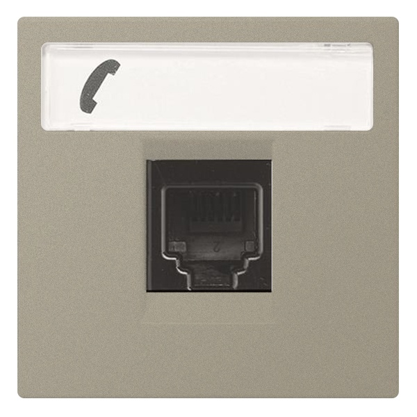 Розетка телефонная на 6 контактов 2 модуля тип RJ12 ABB Zenit, шампань (N2217.6 CV)