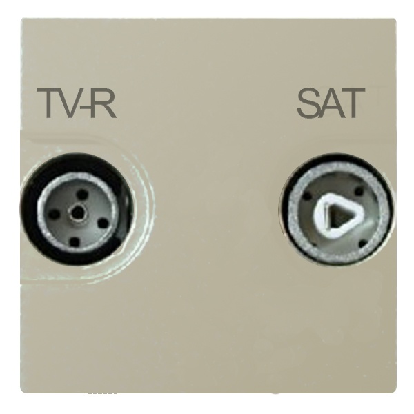 Розетка TV-R-SAT простая ABB Zenit, шампань (N2251.3 CV)