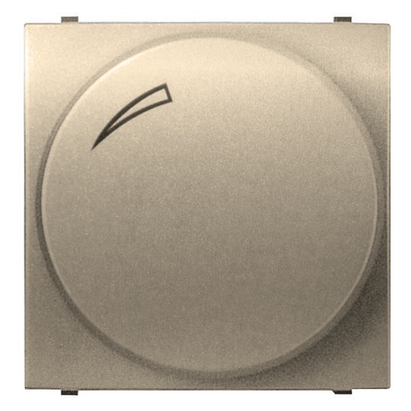 Светорегулятор электронный поворотный 60-500 Вт 2 модуля ABB Zenit, шампань (N2260.2 CV)