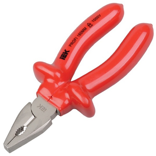 Пассатижи ИЭК диэлектрические Profi 160мм VDE 1000В