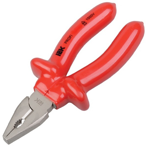 Пассатижи ИЭК диэлектрические Profi 180мм VDE 1000В