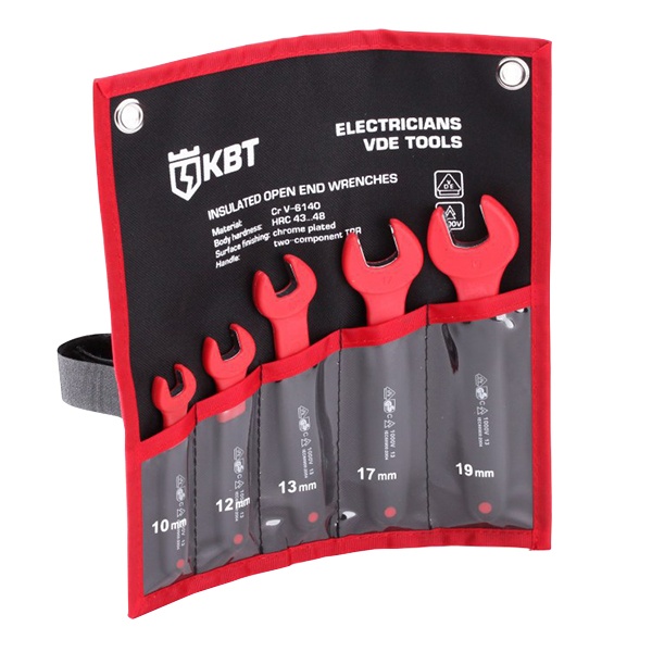 Набор КВТ изолированных однорожковых ключей до 1000В 5 предметов НИИ-06