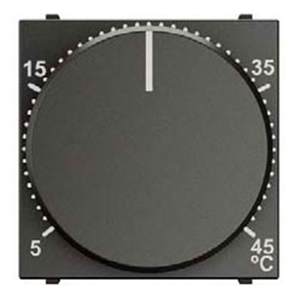 Терморегулятор для тёплых полов с выносным датчиком 10А/250В ABB Zenit, антрацит (N2240.3 AN)