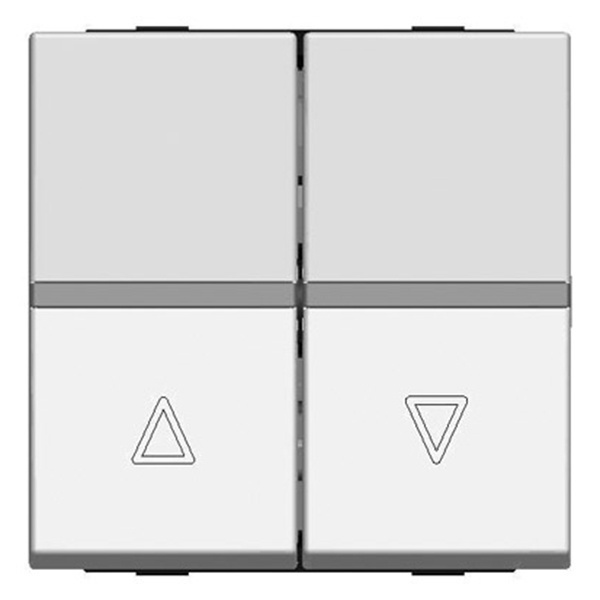 Выключатель жалюзи клавишный с фиксацией ABB 2 модуля Zenit, шампань (N2244.1 CV)