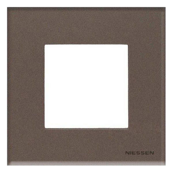 Рамка 1-постовая, 2-модульная, серия Zenit, стекло Кофейное (N2271 CC)