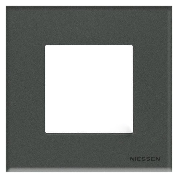 Рамка 1-постовая, 2-модульная, серия Zenit, стекло Графит (N2271 CF)