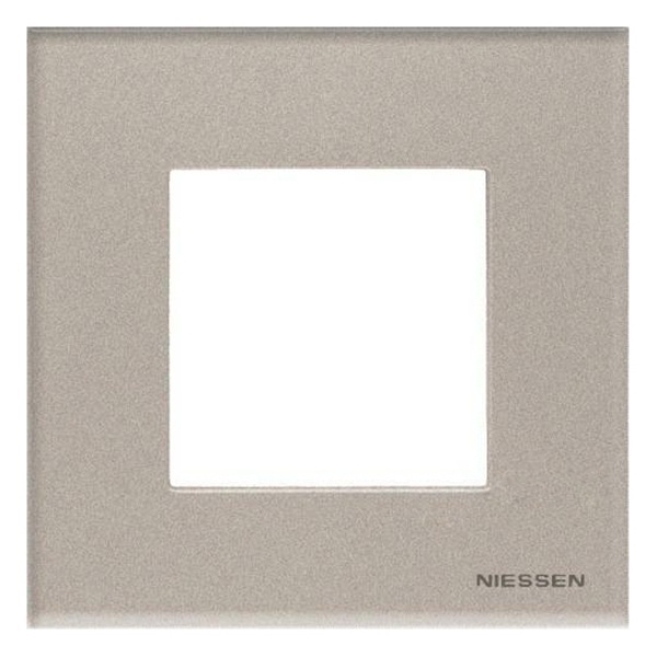 Рамка 1-постовая, 2-модульная, серия Zenit, стекло Брызги шампанского (N2271 CH)