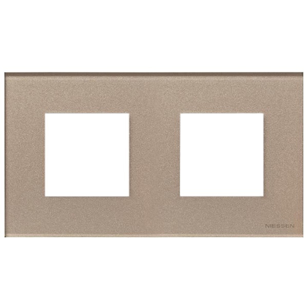 Рамка 2-постовая, серия Zenit, стекло Брызги шампанского (N2272 CH)