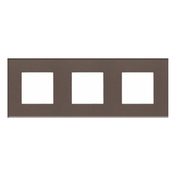 Рамка 3-постовая, серия Zenit, стекло Кофейное (N2273 CC)