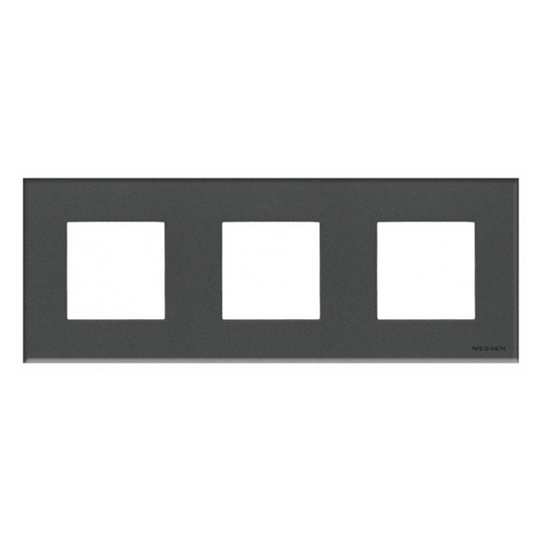 Рамка 3-постовая, серия Zenit, стекло Графит (N2273 CF)