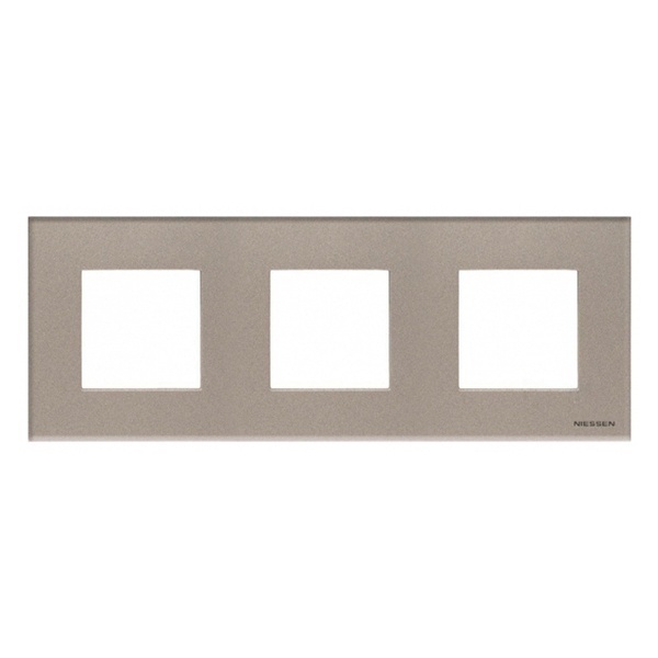 Рамка 3-постовая, серия Zenit, стекло Брызги шампанского (N2273 CH)