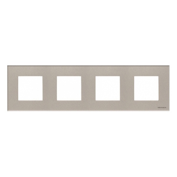 Рамка 4-постовая, серия Zenit, стекло Брызги шампанского (N2274 CH)