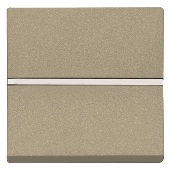 Одноклавишная кнопка с НО контактом 2 модуля ABB Zenit, шампань (N2204.7 CV)