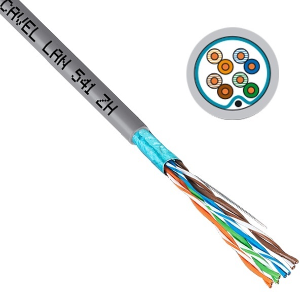 Кабель витая пара Cavel экранированный LAN 541 ZH F/UTP 4х2хAWG24 cat 5e LSZH [300м] (провод для интернета)