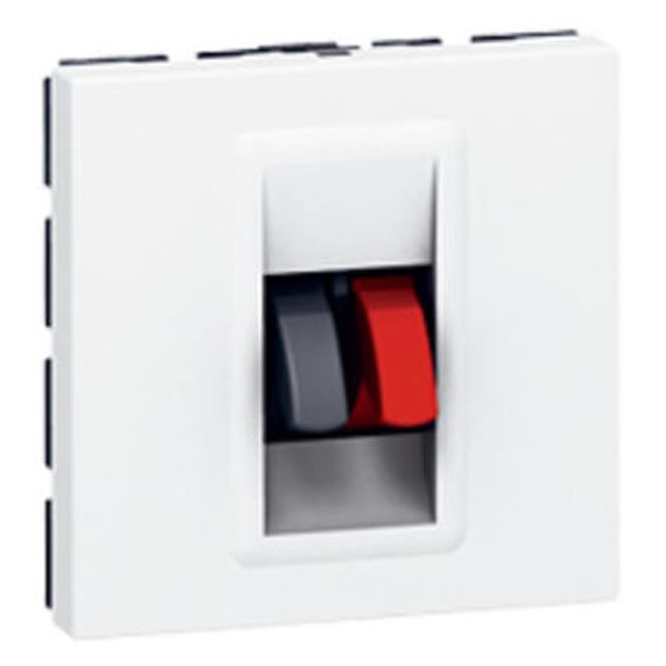 Розетка для громкоговорителей Legrand Mosaic 2 модуля белый