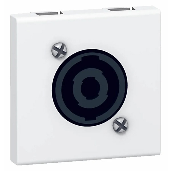 Аудиорозетка разъем Speakon Legrand Mosaic 4 контакта LCS2 2 модуля белый