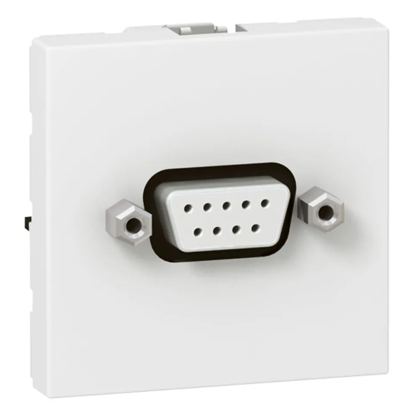 Розетка SUB D - RS 232 с коннектором на винтах LCS2 2 модуля белая