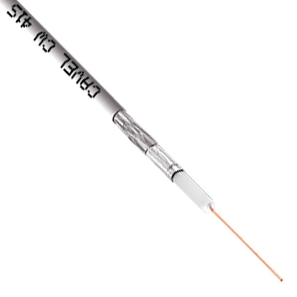 Кабель коаксиальный Cavel CW 41S телевизионный сталь омедненная 75 Ом белый [бухта 100м]