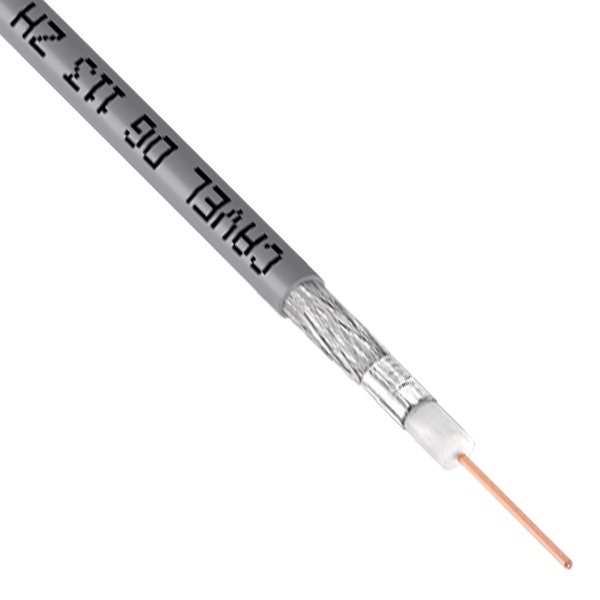 Кабель коаксиальный Cavel DG 113 ZH телевизионный медный 75 Ом серый [бухта 100м]