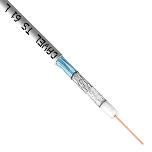 Кабель коаксиальный Cavel TS 61 L телевизионный медный 75 Ом белый [бухта 100м]