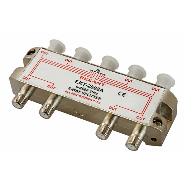 Делитель Rexant ТВ 8 выходов 5-2500 МГц под F-разъём