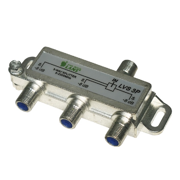 Делитель Lans ТВ 3 выхода 5-2300 МГц под F-разъём