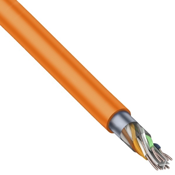 Кабель витая пара Rexant экранированный FTP 4PR 23AWG нг(А)-HF cat 6 CU ZH 8 жил оранжевый [305м] (провод для интернета)