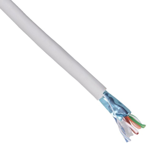 Кабель витая пара ITK экранированный F/UTP 4х2х23AWG cat 6 solid серый [305м] (провод для интернета)