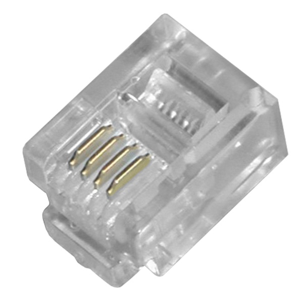 Вилка Legrand RJ 11 - 4 контакта - ширина 9,65 мм