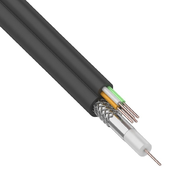 Кабель видеонаблюдения Rexant ККСВ-П 3c-2v + 4х0,5 outdoor [бухта 100м]