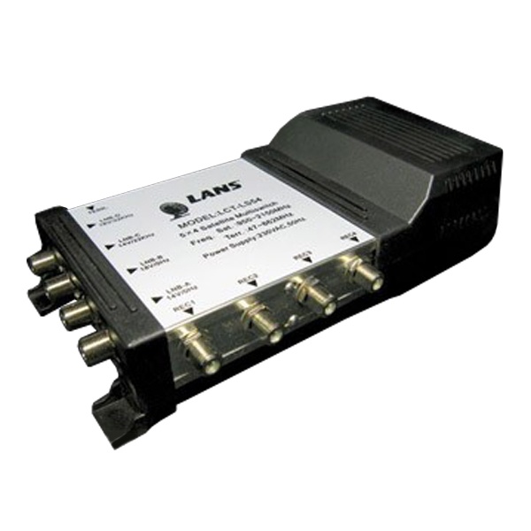 Мультисвитч Lans 5 х 4 5 входов (4 SAT + 1 TV), 4 выхода, активный, встроенный блок питания