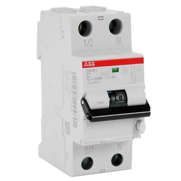 Дифференциальный автомат ABB DS201 C10A 30mA А однофазный электромеханический 6кА (2CSR255140R1104) (дифавтомат, АВДТ)