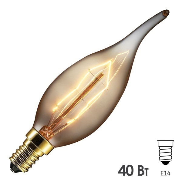 Ретро лампа свеча Foton FL-Vintage C35 40W E14 220V D35х118mm