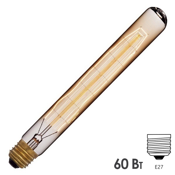 Ретро лампа цилиндр Foton FL-Vintage T30 60W E27 220V D28х185mm