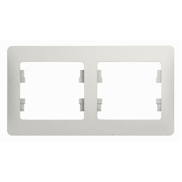 Рамка 2-постовая SE Glossa, горизонтальная, перламутр