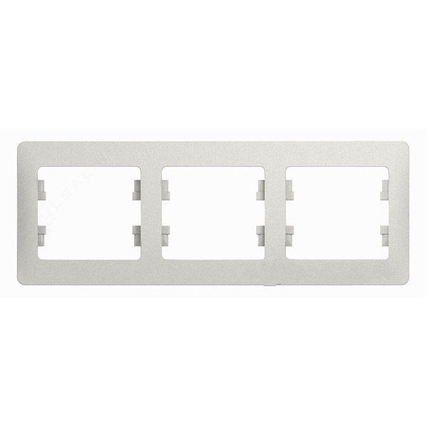 Рамка 3-постовая SE Glossa, горизонтальная, перламутр