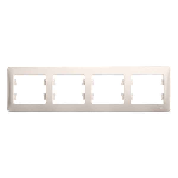 Рамка 4-постовая SE Glossa, горизонтальная, перламутр