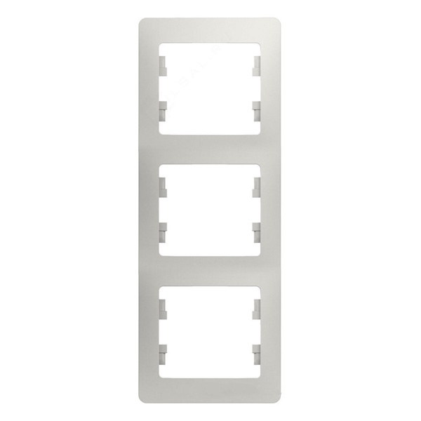 Рамка 3-постовая SE Glossa, вертикальная, перламутр