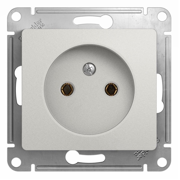 Розетка без заземления SE Glossa 16А механизм, перламутр