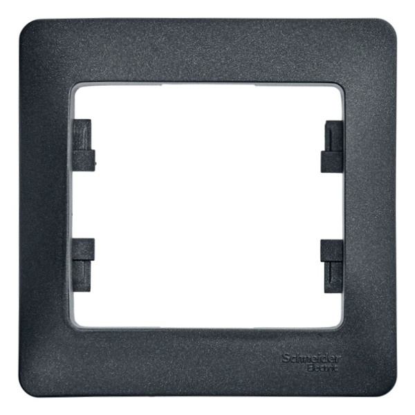 Рамка 1-постовая SE Glossa, антрацит