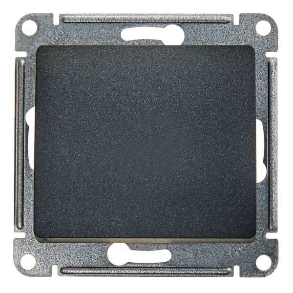 Одноклавишный выключатель SE Glossa 10A механизм, антрацит