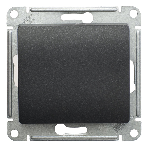 Кнопка SE Glossa 10A механизм, антрацит