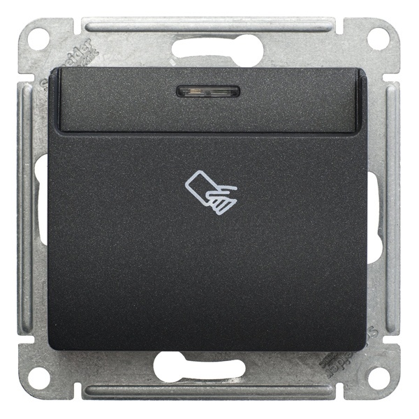 Карточный выключатель SE Glossa механизм, антрацит