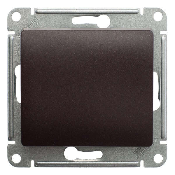 Одноклавишный выключатель SE Glossa 10A механизм, шоколад
