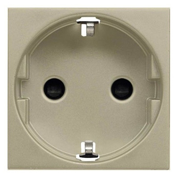 Розетка 220В с/з со шторками 16А / 250В ABB Zenit, шампань (N2288 CV)