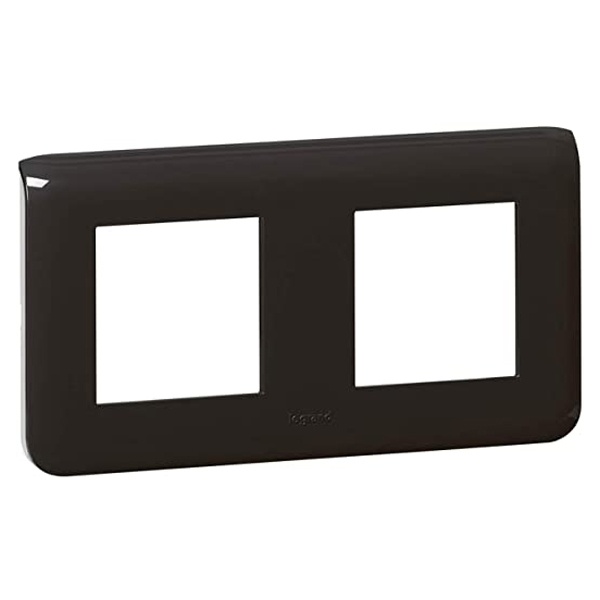 Рамка Legrand Mosaic 2x2 модуля горизонтальная антрацит
